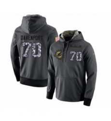 Football Mens Miami Dolphins 70 Julien Davenport Stitched Black Anthracite Salute to Service Player Performance Hoodie Football Mens Miami Dolphins 70 Julien Davenport Stitched Black Anthracite Salute to Service Player Performance Hoodie