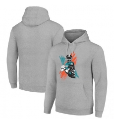 Men Starter Heather Gray Miami Dolphins Player X Fleece Pullover Hoodie Men Starter Heather Gray Miami Dolphins Player X Fleece Pullover Hoodie