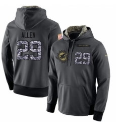 NFL Mens Nike Miami Dolphins 29 Nate Allen Stitched Black Anthracite Salute to Service Player Performance Hoodie NFL Mens Nike Miami Dolphins 29 Nate Allen Stitched Black Anthracite Salute to Service Player Performance Hoodie