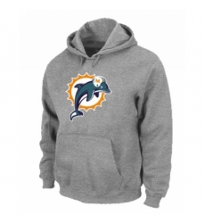 NFL Mens Nike Miami Dolphins Logo Pullover Hoodie Grey NFL Mens Nike Miami Dolphins Logo Pullover Hoodie Grey