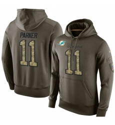 NFL Nike Miami Dolphins 11 DeVante Parker Green Salute To Service Mens Pullover Hoodie NFL Nike Miami Dolphins 11 DeVante Parker Green Salute To Service Mens Pullover Hoodie