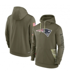 Men New England Patriots 2022 Olive Salute To Service Therma Performance Pullover Hoodie Men New England Patriots 2022 Olive Salute To Service Therma Performance Pullover Hoodie