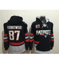 Men Nike New England Patriots Rob Gronkowski 87 NFL Winter Thick Hoodie Men Nike New England Patriots Rob Gronkowski 87 NFL Winter Thick Hoodie