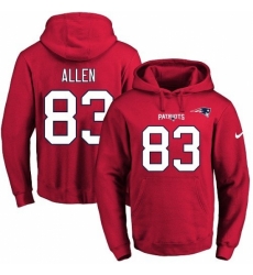 NFL Mens Nike New England Patriots 83 Dwayne Allen Red Name Number Pullover Hoodie NFL Mens Nike New England Patriots 83 Dwayne Allen Red Name Number Pullover Hoodie