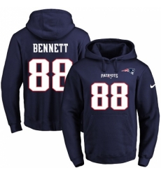 NFL Mens Nike New England Patriots 88 Martellus Bennett Navy Blue Name Number Pullover Hoodie NFL Mens Nike New England Patriots 88 Martellus Bennett Navy Blue Name Number Pullover Hoodie