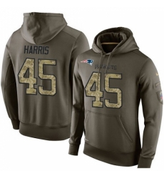 NFL Nike New England Patriots 45 David Harris Green Salute To Service Mens Pullover Hoodie NFL Nike New England Patriots 45 David Harris Green Salute To Service Mens Pullover Hoodie