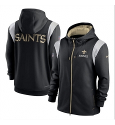 Men New Orleans Saints Black Zipper Hoodie Men New Orleans Saints Black Zipper Hoodie