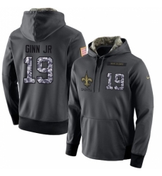 NFL Mens Nike New Orleans Saints 19 Ted Ginn Jr Stitched Black Anthracite Salute to Service Player Performance Hoodie NFL Mens Nike New Orleans Saints 19 Ted Ginn Jr Stitched Black Anthracite Salute to Service Player Performance Hoodie