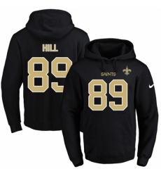 NFL Mens Nike New Orleans Saints 89 Josh Hill Black Name Number Pullover Hoodie NFL Mens Nike New Orleans Saints 89 Josh Hill Black Name Number Pullover Hoodie