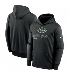 Men Nike Black New York Jets Performance Pullover Hoodie Men Nike Black New York Jets Performance Pullover Hoodie