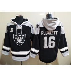 Los Angeles Raiders Sitched Pullover Hoodie #16 16 Jim Plunkett