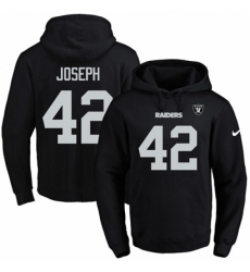 NFL Mens Nike Oakland Raiders 42 Karl Joseph Black Name Number Pullover Hoodie