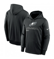Men Nike Black Philadelphia Eagles Performance Pullover Hoodie Men Nike Black Philadelphia Eagles Performance Pullover Hoodie