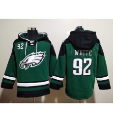 Philadelphia Eagles Green Sitched Pullover Hoodie #92 Reggie White Philadelphia Eagles Green Sitched Pullover Hoodie #92 Reggie White