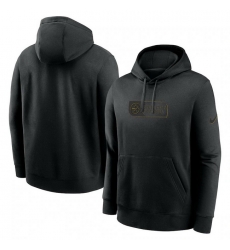 Men Nike Black Pittsburgh Steelers Edge French Terry Club Pullover Hoodie