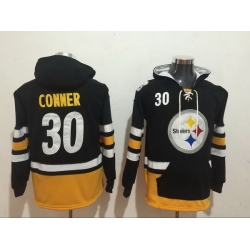 Men Nike Pittsburgh Steelers James Conner 30 NFL Winter Thick Hoodie