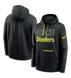 Men Pittsburgh Steelers Black Volt Pullover Hoodie Men Pittsburgh Steelers Black Volt Pullover Hoodie
