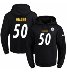 NFL Mens Nike Pittsburgh Steelers 50 Ryan Shazier Black Name Number Pullover Hoodie