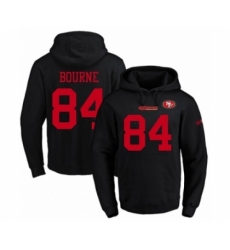 Football Mens San Francisco 49ers 84 Kendrick Bourne Black Name Number Pullover Hoodie