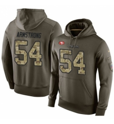 NFL Nike San Francisco 49ers 54 Ray Ray Armstrong Green Salute To Service Mens Pullover Hoodie