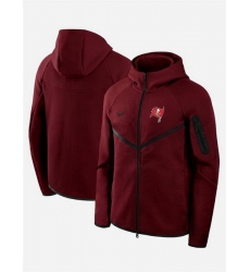 Men Tampa Bay Buccaneers Red Tech Fleece Full Zip Windrunner Hoodie Men Tampa Bay Buccaneers Red Tech Fleece Full Zip Windrunner Hoodie