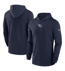 Men Tennessee Titans Navy Sideline Performance Long Sleeve Hoodie T Shirt Men Tennessee Titans Navy Sideline Performance Long Sleeve Hoodie T Shirt