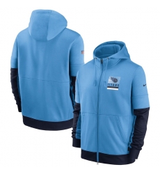 Men Tennessee Titans Nike Sideline Impact Lockup Performance Full Zip Hoodie Light Blue Men Tennessee Titans Nike Sideline Impact Lockup Performance Full Zip Hoodie Light Blue