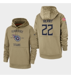 Mens Tennessee Titans 22 Derrick Henry 2019 Salute to Service Sideline Therma Pullover Hoodie Tan Mens Tennessee Titans 22 Derrick Henry 2019 Salute to Service Sideline Therma Pullover Hoodie Tan