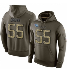 NFL Nike Tennessee Titans 55 Jayon Brown Green Salute To Service Mens Pullover Hoodie NFL Nike Tennessee Titans 55 Jayon Brown Green Salute To Service Mens Pullover Hoodie