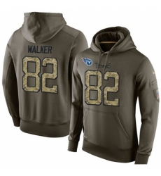 NFL Nike Tennessee Titans 82 Delanie Walker Green Salute To Service Mens Pullover Hoodie NFL Nike Tennessee Titans 82 Delanie Walker Green Salute To Service Mens Pullover Hoodie