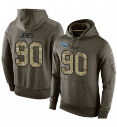 NFL Nike Tennessee Titans 90 DaQuan Jones Green Salute To Service Mens Pullover Hoodie NFL Nike Tennessee Titans 90 DaQuan Jones Green Salute To Service Mens Pullover Hoodie