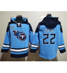 Tennessee Titans Light Blue Sitched Pullover Hoodie #22 Derrick Henry Tennessee Titans Light Blue Sitched Pullover Hoodie #22 Derrick Henry