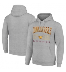 Men Washington Commanders Grey Throwback Logo Pullover Hoodie