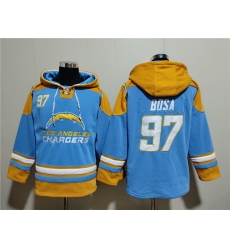 Men Los Angeles Chargers 97 Joey Bosa Blue Ageless Must Have Lace Up Pullover Hoodie Men Los Angeles Chargers 97 Joey Bosa Blue Ageless Must Have Lace Up Pullover Hoodie