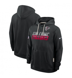 Men Atlanta Falcons Black Sideline Standard Issue Top Prospect Dri FIT Hoodie Men Atlanta Falcons Black Sideline Standard Issue Top Prospect Dri FIT Hoodie