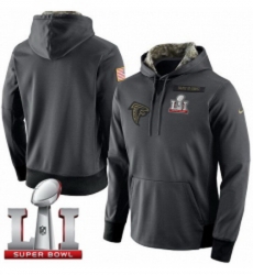 NFL Mens Atlanta Falcons Nike Anthracite Salute to Service Player Performance Super Bowl LI 51 Hoodie