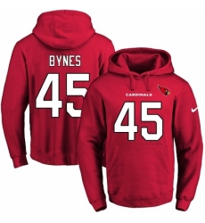 NFL Mens Nike Arizona Cardinals 45 Josh Bynes Red Name Number Pullover Hoodie