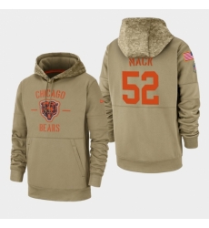 Mens Chicago Bears 52 Khalil Mack 2019 Salute to Service Sideline Therma Pullover Hoodie Tan Mens Chicago Bears 52 Khalil Mack 2019 Salute to Service Sideline Therma Pullover Hoodie Tan