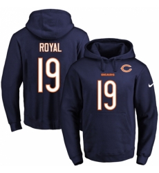NFL Mens Nike Chicago Bears 19 Eddie Royal Navy Blue Name Number Pullover Hoodie NFL Mens Nike Chicago Bears 19 Eddie Royal Navy Blue Name Number Pullover Hoodie