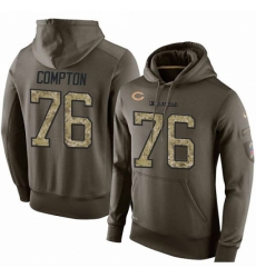 NFL Nike Chicago Bears 76 Tom Compton Green Salute To Service Mens Pullover Hoodie NFL Nike Chicago Bears 76 Tom Compton Green Salute To Service Mens Pullover Hoodie