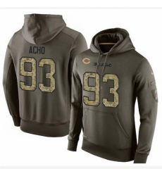 NFL Nike Chicago Bears 93 Sam Acho Green Salute To Service Mens Pullover Hoodie NFL Nike Chicago Bears 93 Sam Acho Green Salute To Service Mens Pullover Hoodie