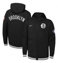Men Brooklyn Nets Nike Youth Logo Showtime Performance Full Zip Hoodie Black Men Brooklyn Nets Nike Youth Logo Showtime Performance Full Zip Hoodie Black