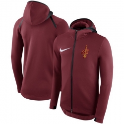 Men Cleveland Cavaliers Nike Showtime Therma Flex Performance Full Zip Hoodie Red