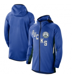 Men Nike Milwaukee Bucks RoyalHunter Green 201920 Earned Edition Showtime Full Zip Performance Hoodie Men Nike Milwaukee Bucks RoyalHunter Green 201920 Earned Edition Showtime Full Zip Performance Hoodie