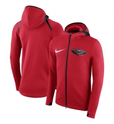 Men New Orleans Pelicans Nike Showtime Therma Flex Performance Full Zip Hoodie Red Men New Orleans Pelicans Nike Showtime Therma Flex Performance Full Zip Hoodie Red