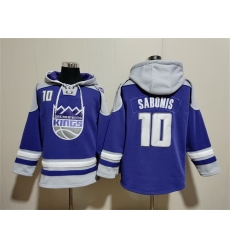 Men Sacramento Kings 10 Domantas Sabonis Blue Grey Lace Up Pullover Hoodie Men Sacramento Kings 10 Domantas Sabonis Blue Grey Lace Up Pullover Hoodie