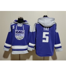 Men Sacramento Kings 5 De 27Aaron Fox Blue Grey Lace Up Pullover Hoodie Men Sacramento Kings 5 De 27Aaron Fox Blue Grey Lace Up Pullover Hoodie