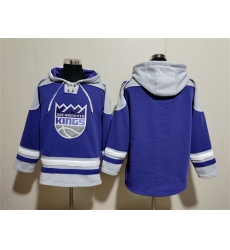 Men Sacramento Kings Blank Blue Grey Lace Up Pullover Hoodie Men Sacramento Kings Blank Blue Grey Lace Up Pullover Hoodie