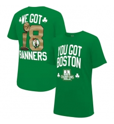 Men Boston Celtics Kelly Green 2024 Finals Champions Banners T Shirt Men Boston Celtics Kelly Green 2024 Finals Champions Banners T Shirt