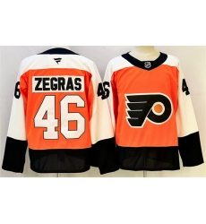 Men Philadelphia Flyers 46 Trevor Zegras Orange 2024 Stitched Jersey Men Philadelphia Flyers 46 Trevor Zegras Orange 2024 Stitched Jersey